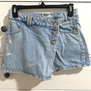 ZARA Girls Wrap Denim Skort